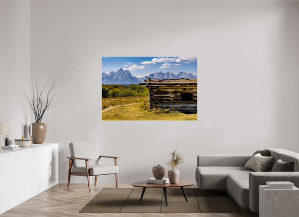 66 x 44″, Photo Print Under Acrylic Glass Cunningham Cabin - Grand Teton National Park
