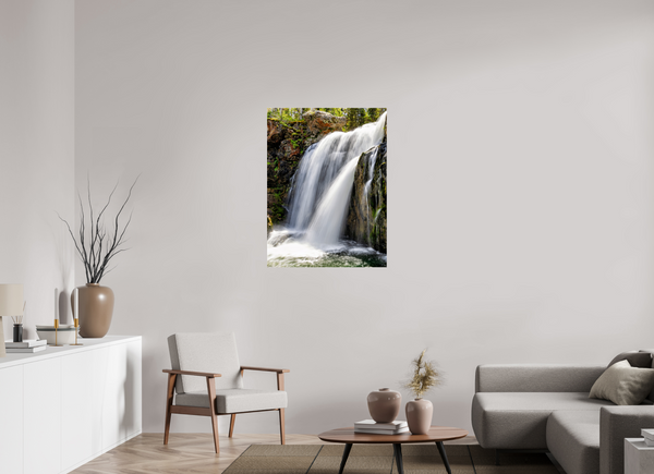 30 x 40″, Photo Print Under Acrylic Glass Moose Falls - Yellowstone National Park