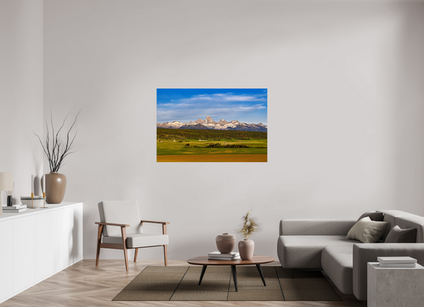 54 x 36″, Photo Print Under Acrylic Glass Teton Range from Idaho