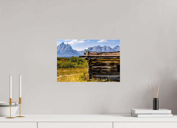 15 x 10″, Canvas with Wrapped Edges, Glossy Cunningham Cabin - Grand Teton National Park