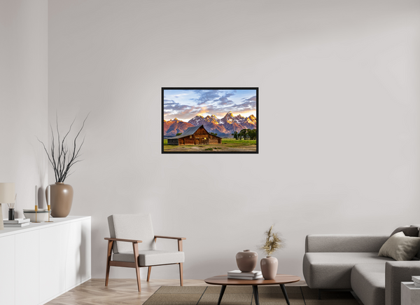 36 x 24″, Floater Frame T. A. Moulton Barn with Teton Range