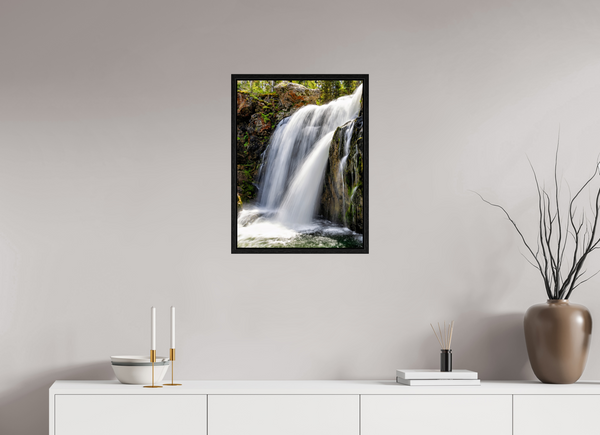 18 x 24″, Floater Frame Moose Falls, Yellowstone National Park