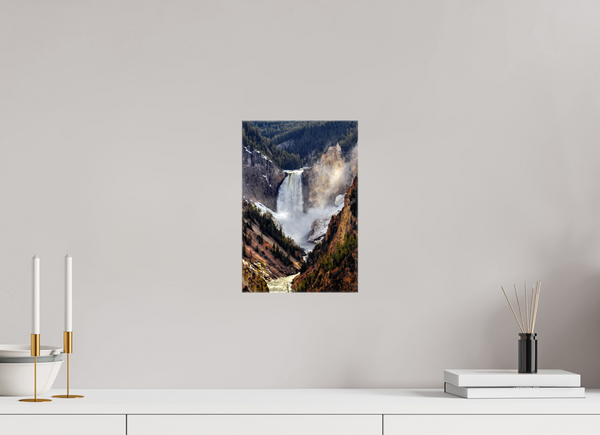 8 x 12″, Canvas with Wrapped Edges, Glossy Lower Yellowstone Falls - Yellowstone National Park