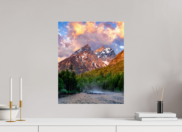 16 x 20″, Photo Print Under Acrylic Glass Teton Range from String Lake - Grand Teton National Park