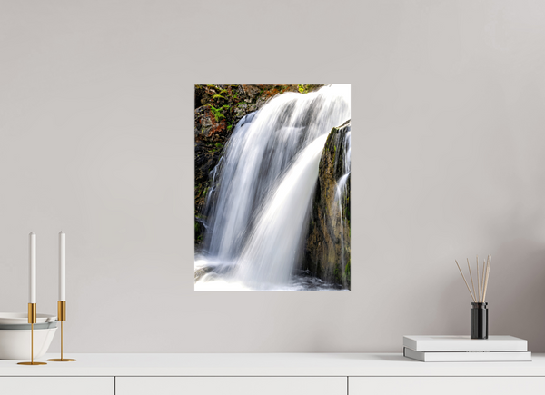 12 x 16″, Canvas with Wrapped Edges, Glossy Moose Falls - Yellowstone National Park