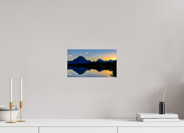 12 x 6.8″, Photo Print On Fuji Crystal DP II Mt. Moran at the Oxbow of the Snake River