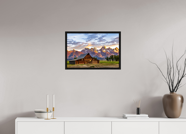 24 x 16″, Floater Frame T. A. Moulton Barn with Teton Range