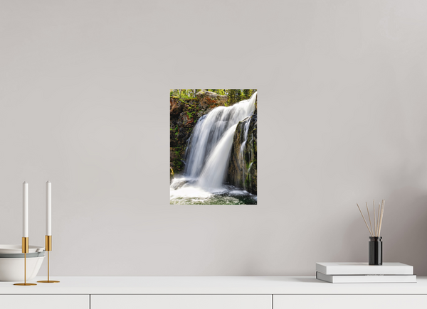 9 x 12″, Direct Print on Aluminum Board, Matte Moose Falls - Yellowstone National Park