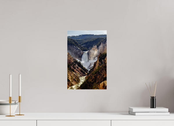 10 x 15″, Photo Print Under Acrylic Glass Lower Yellowstone Falls - Yellowstone National Park