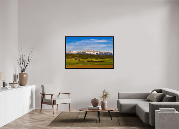 54 x 36″, Floater Frame Teton Range, Idaho side