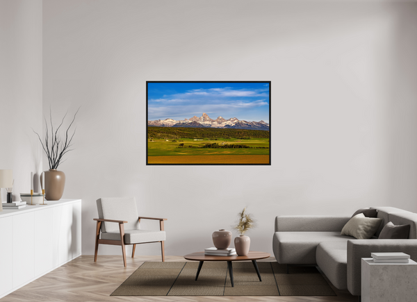 60 x 40″, Floater Frame Teton Range, Idaho side