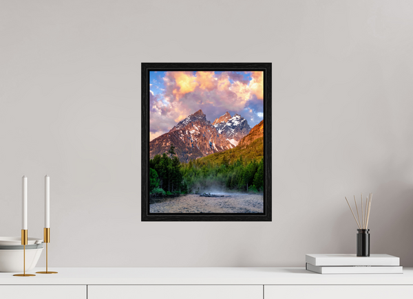 12 x 15″, Floater Frame Teton Range from String Lake, Grand Teton National Park