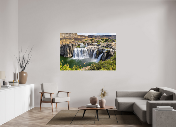 66 x 44″, Direct Print on Aluminum Board, Matte Shoshone Falls
