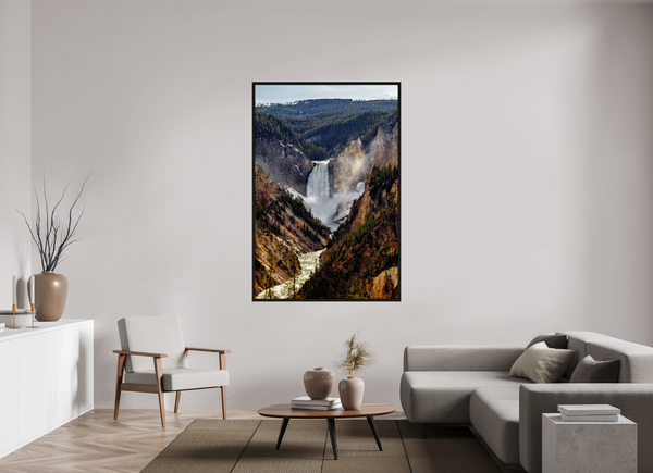 44 x 66″, Floater Frame Lower Yellowstone Falls, Yellowstone National Park