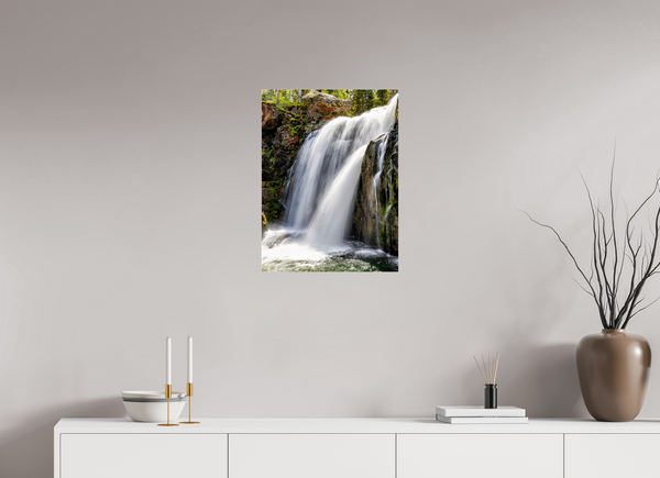 18 x 24″, Photo Print Under Acrylic Glass Moose Falls - Yellowstone National Park