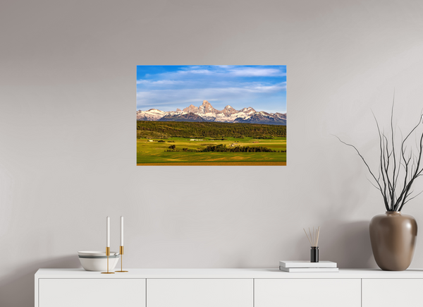 30 x 20″, Canvas with Wrapped Edges, Glossy Teton Range from Idaho