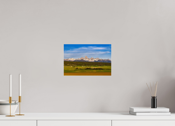 12 x 8″, Photo Print Under Acrylic Glass Teton Range from Idaho