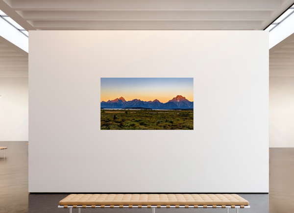 80 x 45″, Photo Print On Fuji Crystal DP II First Light - Teton Range