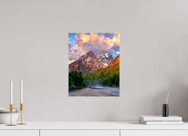 12 x 15″, Photo Print Under Acrylic Glass Teton Range from String Lake - Grand Teton National Park