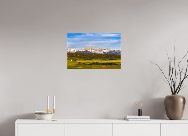 24 x 16″, Canvas with Wrapped Edges, Glossy Teton Range from Idaho
