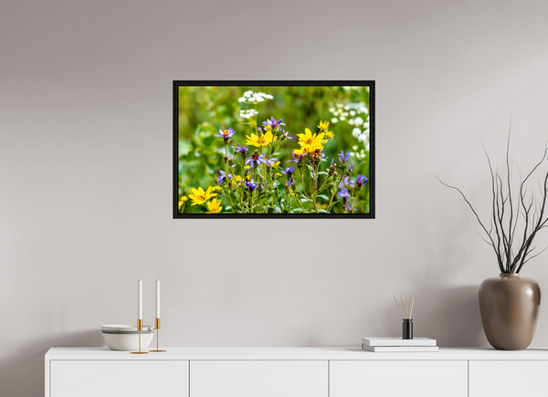 30 x 20″, Floater Frame Wildflowers