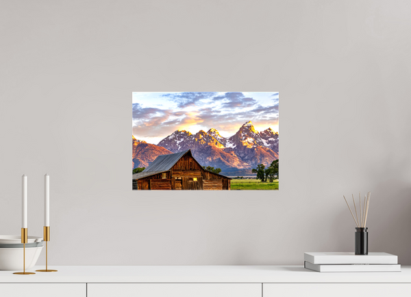 15 x 10″, Canvas with Wrapped Edges, Glossy T. A. Moulton Barn with Teton Range