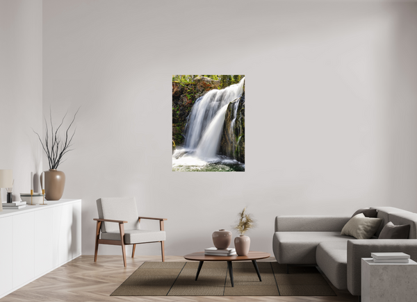 36 x 48″, Direct Print on Aluminum Board, Matte Moose Falls - Yellowstone National Park