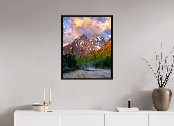 24 x 30″, Floater Frame Teton Range from String Lake, Grand Teton National Park