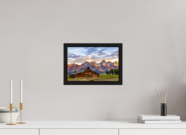 12 x 8″, Floater Frame T. A. Moulton Barn with Teton Range