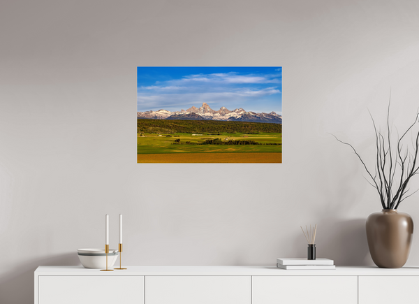 30 x 20″, Photo Print Under Acrylic Glass Teton Range from Idaho
