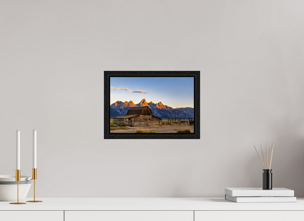12 x 8″, Floater Frame John Moulton Barn - Teton Range