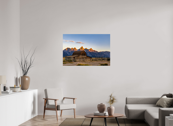 45 x 30″, Photo Print On Fuji Crystal DP II John Moulton Barn - Teton Range