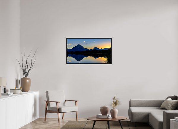 40 x 22.5″, Floater Frame Mount Moran - Sunset