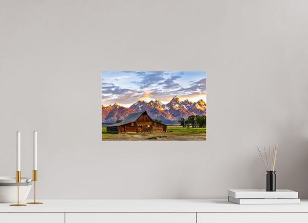 15 x 10″, Photo Print Under Acrylic Glass T. A. Moulton Barn with Teton Range