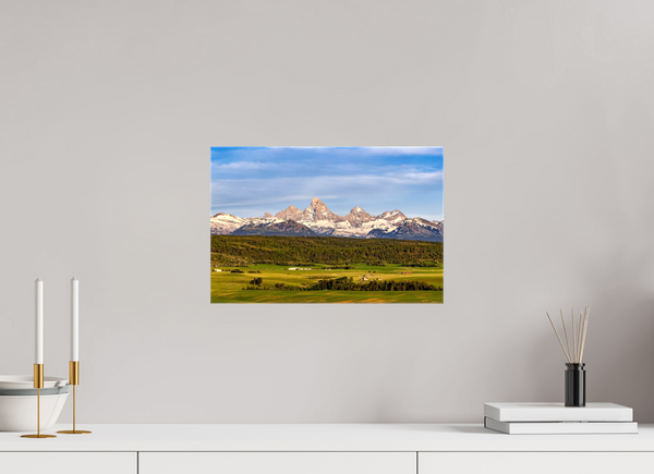 15 x 10″, Canvas with Wrapped Edges, Glossy Teton Range from Idaho