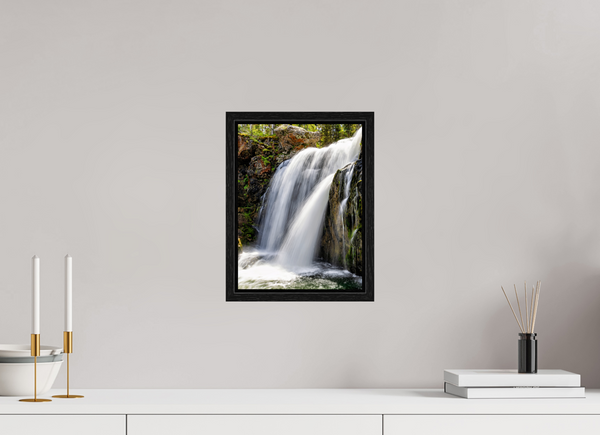 9 x 12″, Floater Frame Moose Falls, Yellowstone National Park