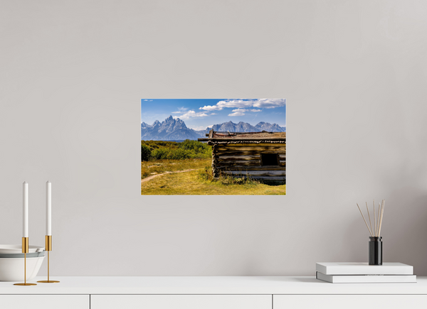 15 x 10″, Photo Print Under Acrylic Glass Cunningham Cabin - Grand Teton National Park