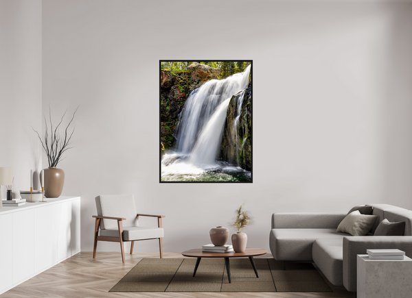 45 x 60″, Floater Frame Moose Falls, Yellowstone National Park