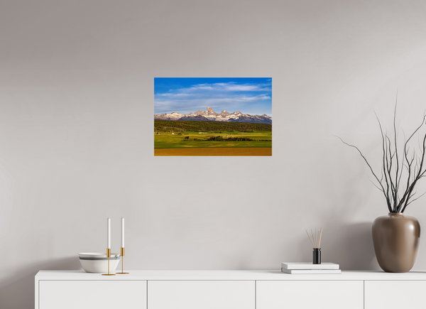 24 x 16″, Photo Print Under Acrylic Glass Teton Range from Idaho