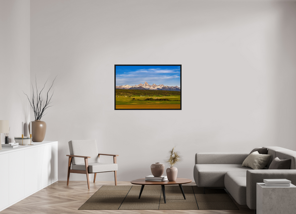 45 x 30″, Floater Frame Teton Range, Idaho side