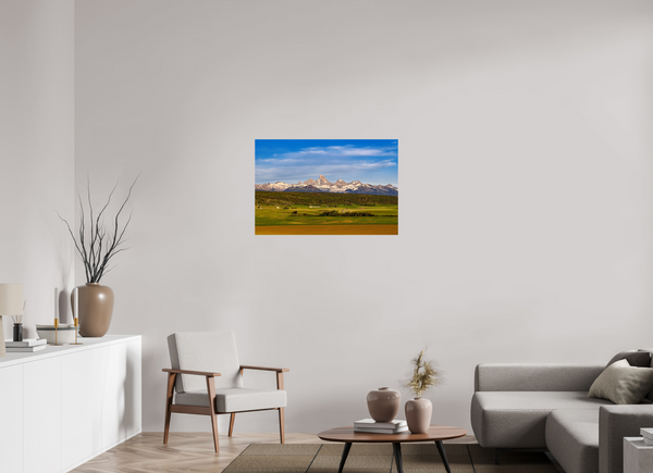 36 x 24″, Photo Print Under Acrylic Glass Teton Range from Idaho