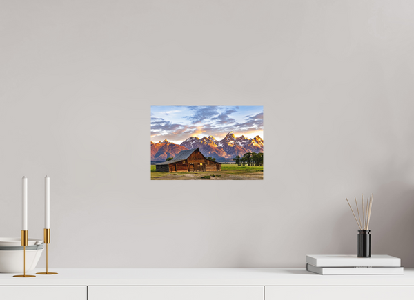 12 x 8″, Direct Print on Aluminum Board, Matte T. A. Moulton Barn with Teton Range