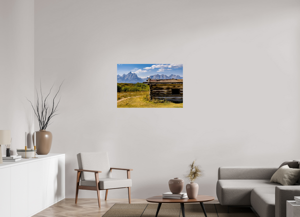 36 x 24″, Photo Print Under Acrylic Glass Cunningham Cabin - Grand Teton National Park