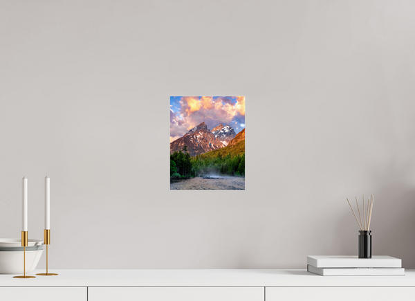 8 x 10″, Photo Print Under Acrylic Glass Teton Range from String Lake - Grand Teton National Park