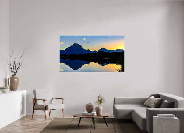 70 x 39.4″, Canvas with Wrapped Edges, Glossy Mount Moran - Sunset
