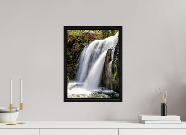 12 x 16″, Floater Frame Moose Falls, Yellowstone National Park