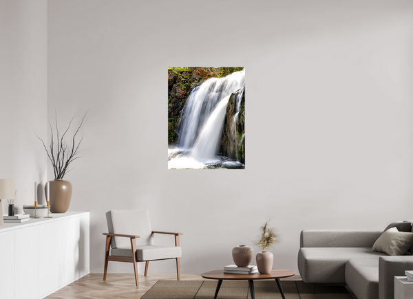 30 x 40″, Canvas with Wrapped Edges, Glossy Moose Falls - Yellowstone National Park