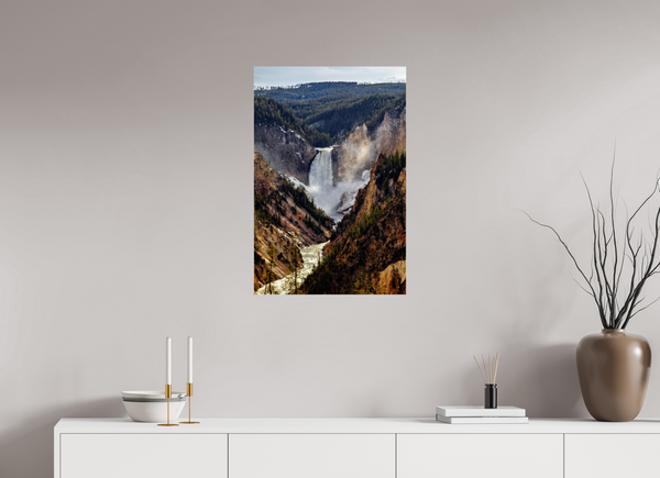 20 x 30″, Photo Print Under Acrylic Glass Lower Yellowstone Falls - Yellowstone National Park