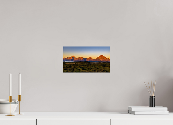 12 x 6.8″, Photo Print On Fuji Crystal DP II Sunrise on the Tetons