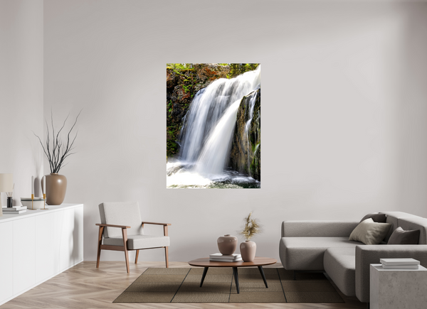 45 x 60″, Canvas with Wrapped Edges, Glossy Moose Falls - Yellowstone National Park